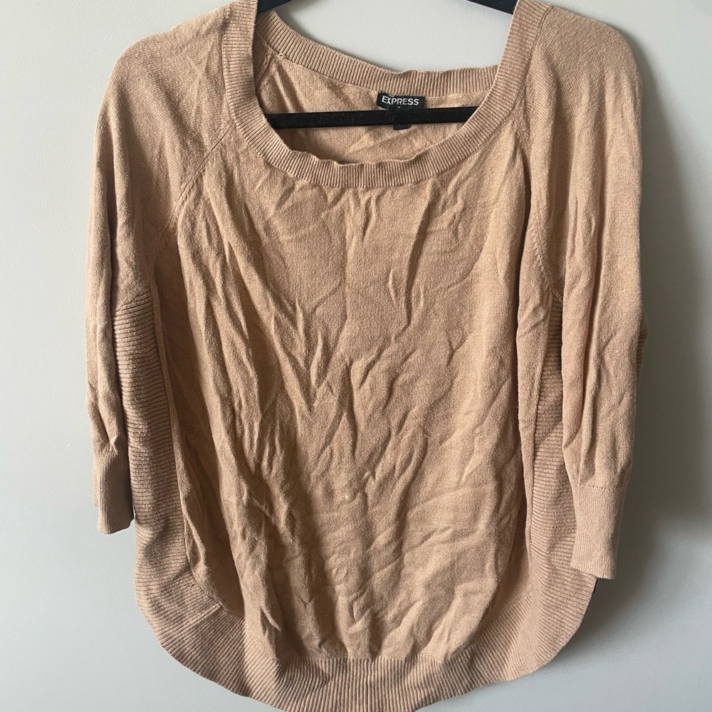 Express Tan Knit Sweater